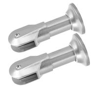 OSOLADY 2 Pcs Support de Cloison de Toilettes Publiques en Acier Inoxydable, Résistant à L'usure, Design Anti-rayures, Pieds de Séparation pour Sanitaires Publics Argentés