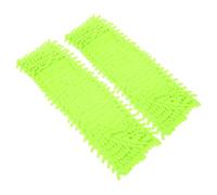 OSOLADY 2 Pièces Chiffon de Nettoyage pour Balai-serpillière en Chenille Vert, Absorption d'eau Élevée, Ne Détériore Pas Le Sol, Adapté pour Coin et Sol