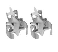 OSOLADY 2 Pièces Éteignoir à Mèche de Bougie Automatique en Alliage de Zinc Argenté, Portable Protection de Sécurité Silencieuse, Forme Étoile pour Maison et Église