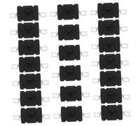 OSOLADY 20 Pièces Interrupteur à Bouton-poussoir Unipolaire, Interrupteur du Boîtier de Batterie, Plastique Noir, Spst Autobloquant, Compact, pour Jouets et Télécommandes, Électronique