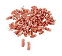 OSOLADY 200 Pièces de Faux Ongles Flexibles Café pour Pratique du Nail Art Doigt Kit Formation Manucure Professionnelle Accessoires pour Salon et DIY