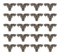 OSOLADY 20pcs Pieds de Meuble en Alliage de Zinc Vintage pour Protection des Coins de Bureau et Boîtes en Bois, Accessoires Élégants pour Décoration Maison