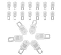 OSOLADY 20pcs Roulettes Rail Rideaux en Acier Inoxydable Silencieuses Crochets Carrés, Glissières à Roulements à Billes pour Installation DIY en Chambre, Glissement Fluide et Réglable