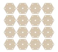 OSOLADY 24 tablettes de Tissage en Bois : Planches de Tissage hexagonales à 7 Trous, pièces pour métier à Tisser et Tricot Artisanal - Outil de filage de Ruban Fait Main pour la décoration