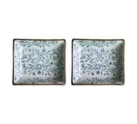 OSOLADY 2pcs Assiettes à Trempette en Céramique Délicate pour Sauces et Vinaigre, Design Simple et Créatif, Facile à Nettoyer Ranger Cuisine