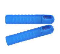 OSOLADY 2pcs Embouts de Poignée pour Manche de Balai Serpillère en Plastique Bleu, Design Ergonomique Trou Anti-dérapant pour Tâches de Nettoyage Ménager