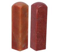 OSOLADY 2pcs Pierres de Gravure Sceaux Gravés en Pierre de Shoushan, Tête Ronde, Matériaux pour Tampons D'artiste Personnalisés, Accessoires pour Loisirs Créatifs Faits Main