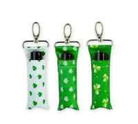 OSOLADY 2pcs Pochette à Rouge à Lèvres pour Femme Motif Trèfle Vert Saint Patrick, Tissu et Métal, Rangement Pratique Fermoir Attachable pour Paquet ou Casier