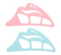 OSOLADY 2pièces Outil Eyeliner Guide pour Maquillage des Yeux Pochoir Silicone Réutilisable pour Application Précise de Eyeliner et Ombres à Paupières Aide Ergonomique Confortable