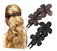 OSOLADY 2pièces Pins à Cheveux Plats Forme De Fleur Décoratifs Pour Mariages Fêtes Usage Quotidien Accessoires Fantaisie