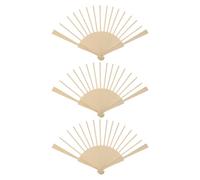 OSOLADY 3 Cadres d'éventail Vierges pour Loisirs créatifs - Armature et Structure en Bambou pour la Fabrication d'éventails pliants Chinois et Japonais, Accessoires de Spectacles et de