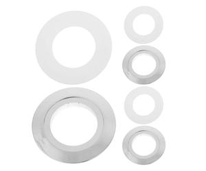 OSOLADY 3 jeux de plaques de conversion pour bouton de chasse d'eau de toilette - Kit de réparation à double bouton-poussoir - Matériel de conversion pour double chasse d'eau auxiliaire de