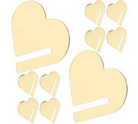 OSOLADY 30pcs Étiquettes Marqueurs de Boissons en Acrylique Forme Cœur Or Décoratives Faciles à Installer pour Bars et Dîners Festifs