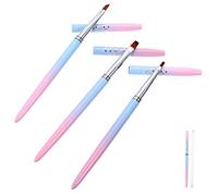 OSOLADY 3pièces Kit De Pinceaux à De Pinceaux Nail Art Professionnels Pour Dessin Pratique Et Compact Pour Salon Ou Usage à Domicile