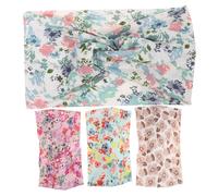 OSOLADY 4 Pièces Bandeau femmes bande de cheveux bonnet en soie groupe pinces à cheveux bandana bandes filet à cheveux en tissu