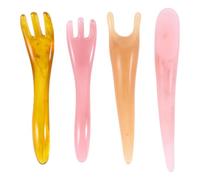 OSOLADY 4pièces Kit de Massage Gua Sha Résine avec Griffes et Bâton Y pour Corps et Visage Outil de Massage par Grattage pour Soulagement Circulation et Soin Peau