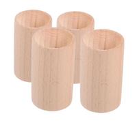 OSOLADY 4pièces Mini Pédestal Cylindrique Bois Support De Diffuseur Huiles Essentielles Pour Maison Bureau Et Base Bois Élégante