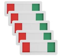 OSOLADY 5 Panneaux Indicateurs de Porte en Acrylique 4x10 Cm, Blanc sans Texte, Glissière Facile, Panneau de Confidentialité Bureau et Salle de Réunion, Indicateur « Occupé » et « Vacant