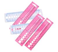 OSOLADY 5 Pièces Règle à Tricoter en Abs Colorée, Outil de Mesure Polyvalent pour Aiguilles de Tricot, pour Usage à Domicile et Tricot, Accessoires de Couture Pratiques