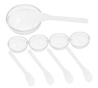 OSOLADY 5ensembles Bol à Mélanger Pour Masque Facial Verre Transparent De Bols Avec Cuillère Pour Usage Domestique Et Professionnel