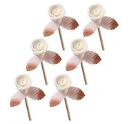 OSOLADY 6 Bâtonnets Diffuseurs en Rotin Naturel pour Parfumer et Rafraîchir L'air Intérieur, Design Floral pour Décoration Cuisine ou Salon