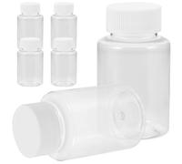 OSOLADY 6 Pièces Flacons de Stockage de Réactif pour Huile 100ml en Pet avec Bouchon Hermétique Adaptés pour Analyse D'huile et Prévention de L'évaporation en Laboratoire