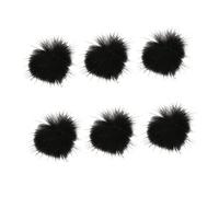 OSOLADY 6 Pièces Pompons Déco pour Ongles Diy Accessoires de Nail Art Amovibles Noir Parfaits pour Créer des Élégantes