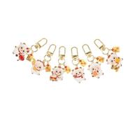 OSOLADY 6 Pièces Porte-clés Mouton Amulette 2027 en Métal, Petit | Finition Métal Lisse, Compact et Résistant aux Rayures, Charme Coloré, pour Nouvel An Lunaire