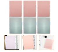 OSOLADY 6 Sets D'onglets de Classeur en Plastique Détachables Onglets Écrits, Séparateurs de Documents pour Cahiers et Classeurs, Maison Bureau