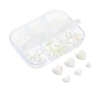OSOLADY 6grilles Breloques Résine Transparente Pour Ongles Forme Cœur Décorations Pour Manucure Et Nail Art