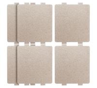OSOLADY 6pcs Feuilles de Mica pour Micro-ondes Argenté, Couvercle de Guide D'ondes Résistant la Chaleur, Protection la Brûlure, Accessoire de Réparation pour Four à Micro-ondes