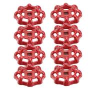 OSOLADY 8 Pièces Poignée de Roue de Valve en Fonte Trou Carré 7x7 Mm, Volant de Vanne Métallique pour Robinet D’eau et Gaz, Remplacement Solide pour Vannes à Guillotine et Arrêt