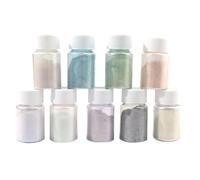 OSOLADY 9 Pièces Lot de 9 set de Poudres de Pigment Mica Colorées pour Résine Époxy, Artisanat et Fabrication de Savonnette, Pigments Colorants Polyvalents pour Maquillage, Bijoux et