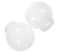 OSOLADY Abat-jour Globe Acrylique Blanc 2 Pièces, Facile à Installer Retirer, Forme Ronde pour Lampe de Rue ou Chambre