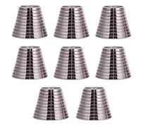 OSOLADY Accessoire Capillaire Élégant Design Ergonomique pour Queue de Cheval en ABS Noir Lot de 8 Manchettes et Facile à Utiliser pour Usage Quotidien ou Shopping