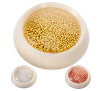 OSOLADY Accessoires de Nail Art Chic Perles Décoratives en Acier pour Décoration D'ongles, 3 Boîtes pour Manucure DIY et Faux Ongles