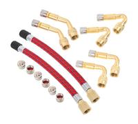 OSOLADY Adaptateur de Valve en Métal avec Connecteur à Clip de Gonflage Rapide, Rallonge Compacte et Portable pour Gonfleur de Pneus, pour Voyages et Sorties en Plein Air