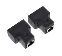 OSOLADY Adaptateur Répartiteur Connecteur 1 à 2 Ethernet Plastique Solide pour Réseau Domestique Et Bureau Double Sortie Couleur Plastique