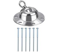 OSOLADY Ancre Sol pour Chien en Fer Robuste Piquet d'attache Rotatif 360°, Kit Portable Piquet et Longues Tiges, Adapté pour Fixation Stable en Extérieur et Jardin