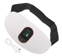 OSOLADY Appareil de Massage Abdominal Électrique Blanc, Ceinture Abdominale Vibrante Portable pour Perte de Poids, Stimulation Musculaire, Soin Minceur à Domicile, Masseur Abdominal