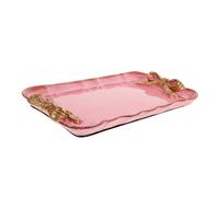 OSOLADY Assiette à Collations Résine avec Décoration Nœud Plateau Élégant pour Bijoux Cosmétique Fruits Et Desserts pour Cuisine Et Table à Manger Poudré