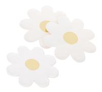 OSOLADY Assiettes Jetables en Papier Forme Fleur Marguerite Lot de 20 Blanc, Légères et Faciles à Transporter, pour Fêtes D'anniversaire et Repas en Plein Air
