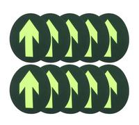 OSOLADY Autocollants Flèches Phosphorescentes Pvc 10pcs Résistants Étanches pour Marquage Sol Lieux Divertissement
