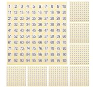 OSOLADY Autocollants Numérotés Ronds 10 Mm, Lot de 15 Étiquettes Autocollantes Numérotées de 1 à 100, Étiquettes Adhésives Chiffres pour Organisation Bureau, École et Maison