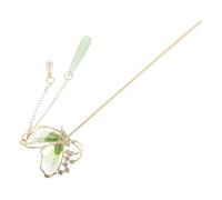 OSOLADY Baguettes à Cheveux Style Chinois Avec Motif De Vert Élégantes Épingles à Cheveux Pour Chignons Accessoires Vintage Raffinés