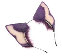 OSOLADY Bandeau D'oreille en Peluche Pourpre Oreilles D'animal, Serrage-tête Léger Facile à Porter Enlever, pour Cosplay et Performance Féminine