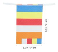 OSOLADY Bannière Bouddhiste de Prières Cinq Couleurs en Polyester pour Décoration Intérieure et Cour Extérieure, pour Temple et Contemplation Paisible
