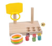 OSOLADY Bois pour Perroquet Mini Basket-Ball Intelligence et Entraînement pour Oiseaux Accessoire Ludique pour Cage Stimule Santé Physique et Mentale des Perroquets Couleur Aléatoire