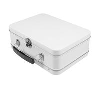 OSOLADY Boîte à Lunch Rétro en Fer Blanc avec Verrou Portable et Facile à Nettoyer, Forme Valise, pour Pique-niques et Repas en Famille