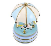 OSOLADY Boîte à Musique Bois Vintage avec Carousel Rotatif Mécanisme à Remontage Mécanique Décoration Musicale Bois pour Noël Et Anniversaires
